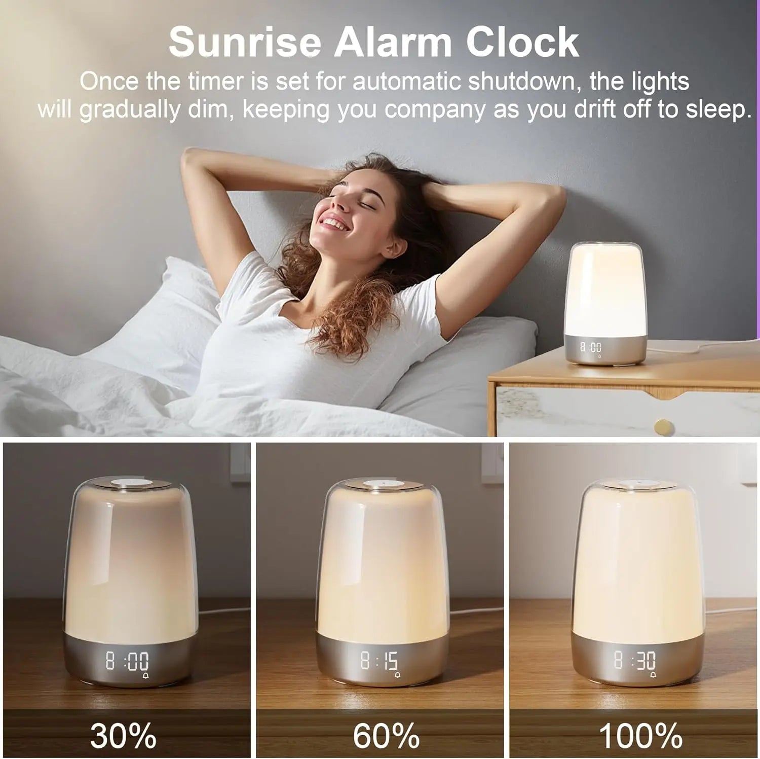 Sunrise Light Alarm Clock - Gradual Warm Morning
