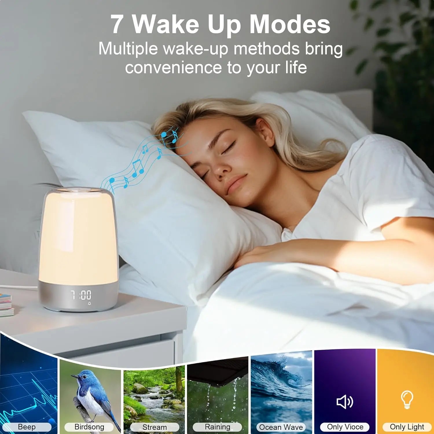 Sunrise Alarm Clock - Light Therapy Gentle Waking