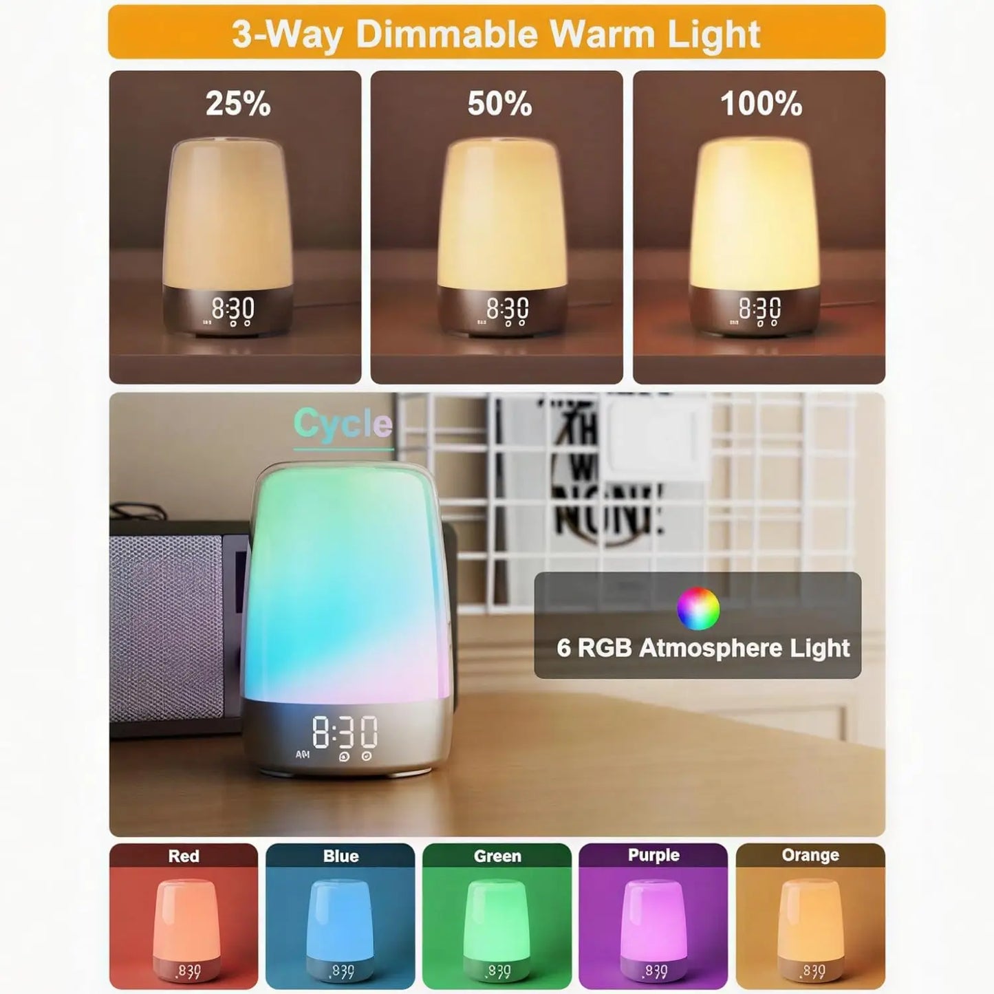 Natural Sunrise Light Clock Alarm - Winter Morning