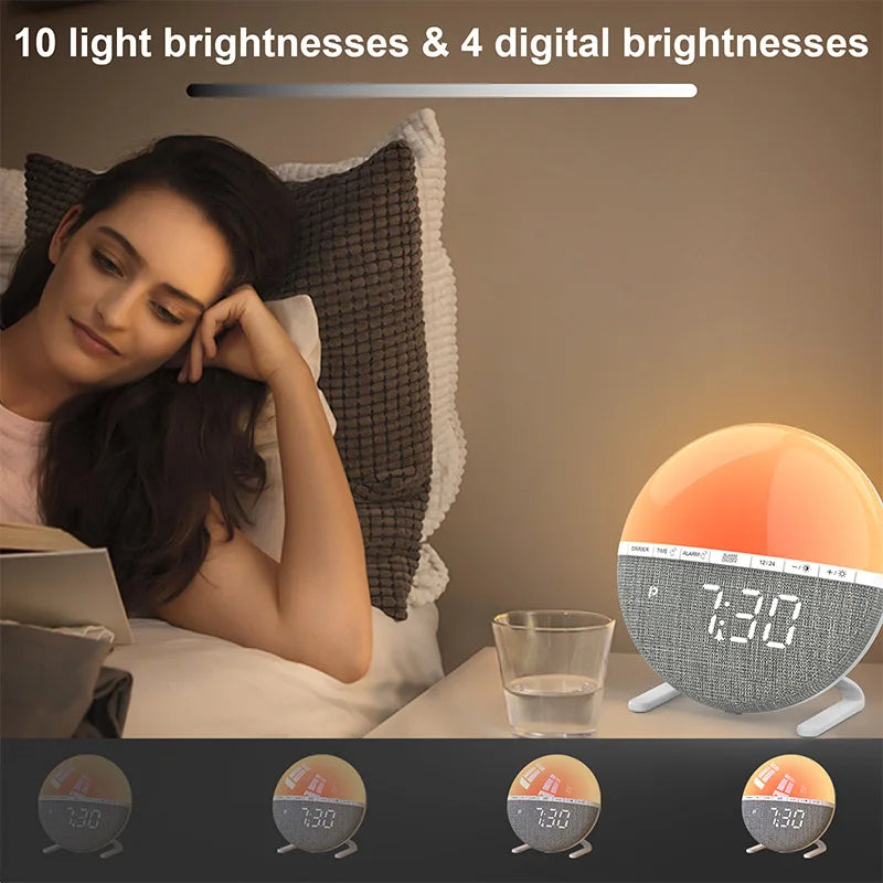 Sunrise Alarm Clock Colors - Natural Sounds, Mood Light