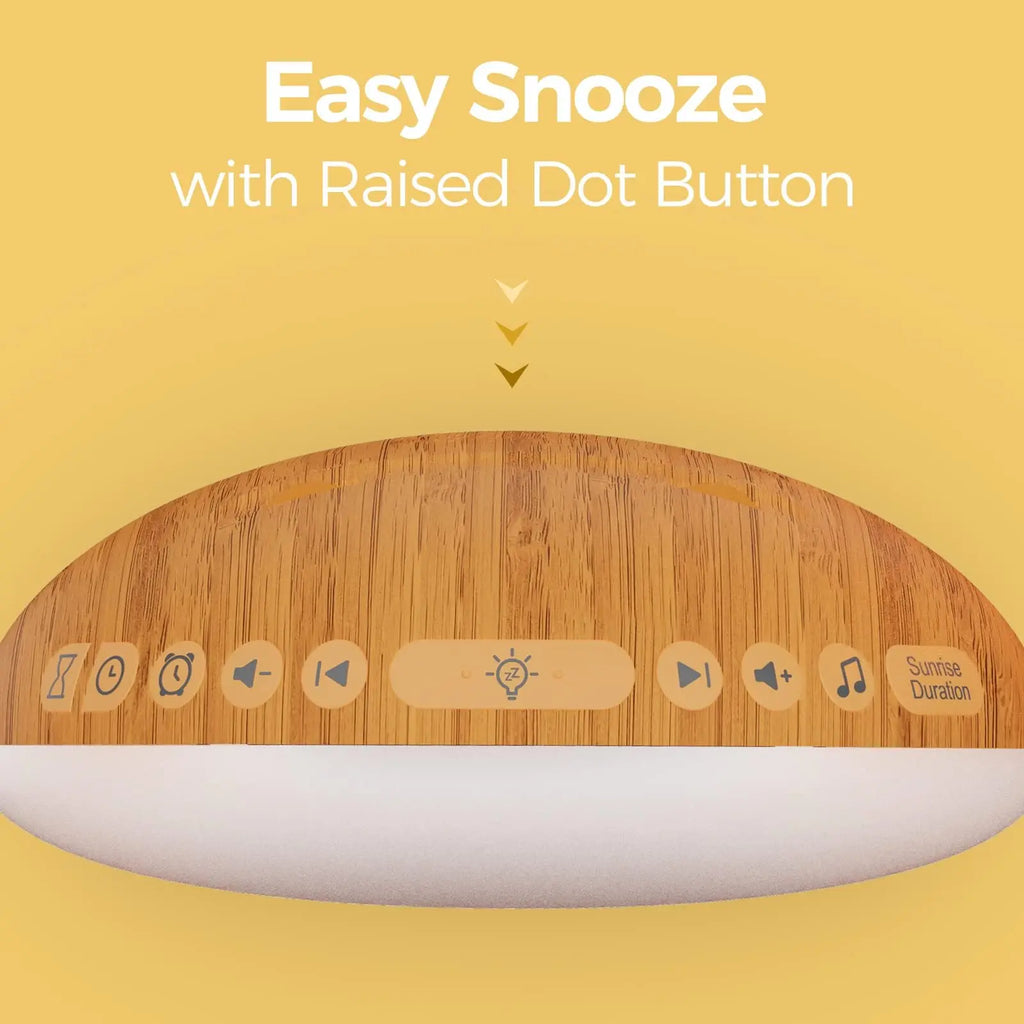 Sunrise Alarm Clock Wood Grain - Sound Machine, Dimmable