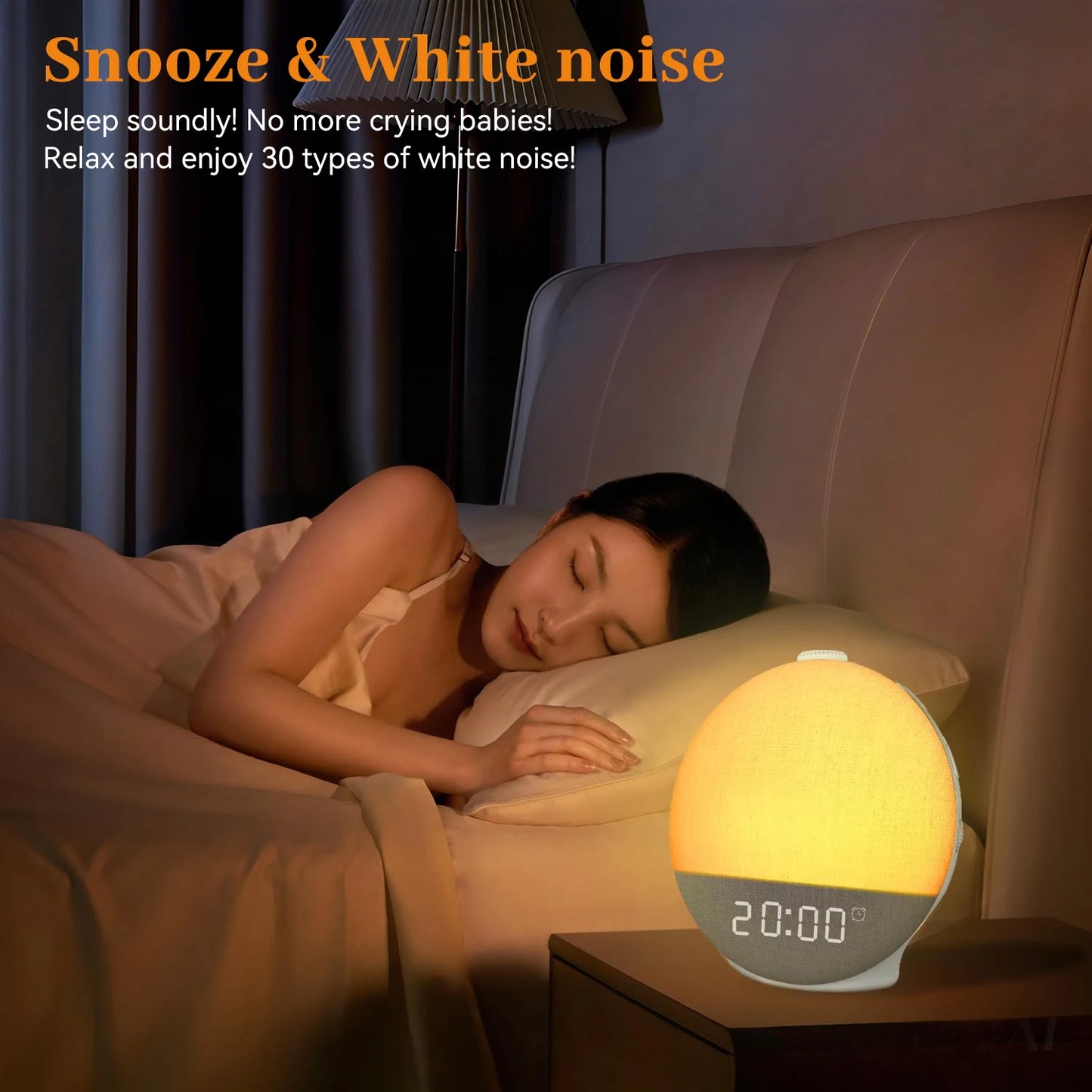 Smart alarm clock Bluetooth speaker - side view