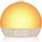 Sunrise alarm clock with dimmable RGB light - front view